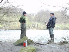 Work Party at Coppice Pond, Feb 2017. Bingley angling club